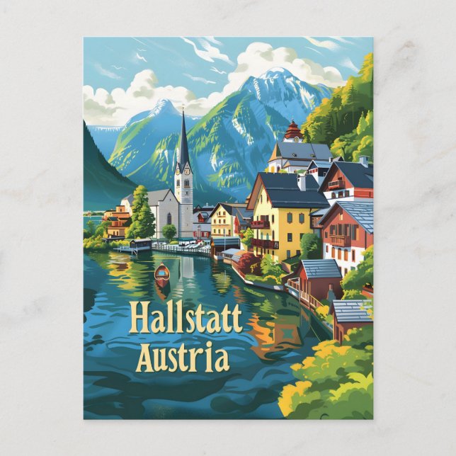 Hallstatt Austria Postcard (Front)