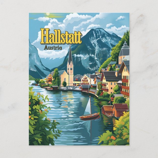 Hallstatt Austria Postcard (Front)