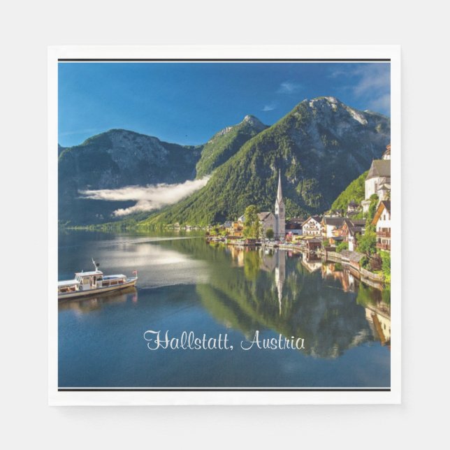 Hallstatt, Austria scenic photograph Napkin (Front)