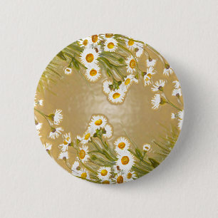 Hallstatt daisies flower of the maidens 6 cm round badge