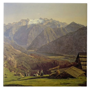 Hallstatter-See (oil on canvas) Tile