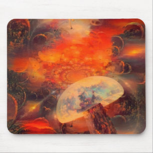 Hallucinogenic mushroom mouse pad