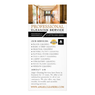 Hallway Floor, Cleaning Service Price List Rack Card