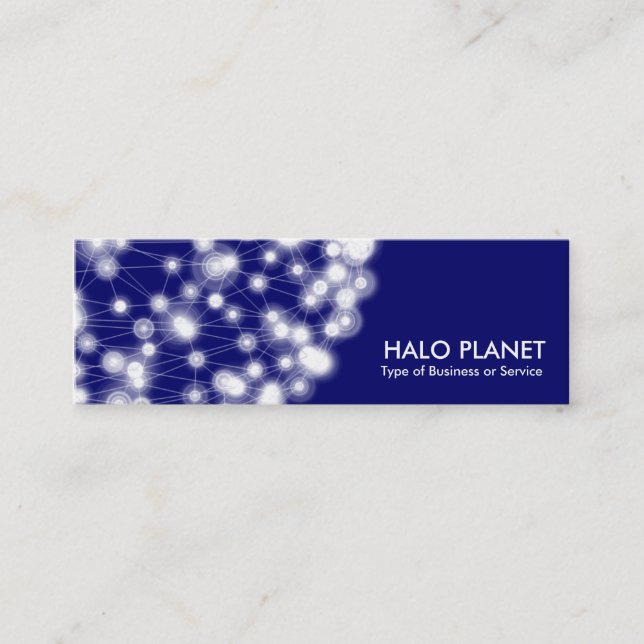 Halo Planet - Deep Navy Mini Business Card (Front)