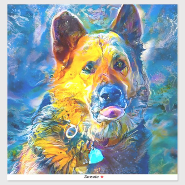 Halo:  Portrait of a German Shepherd  (Sheet)