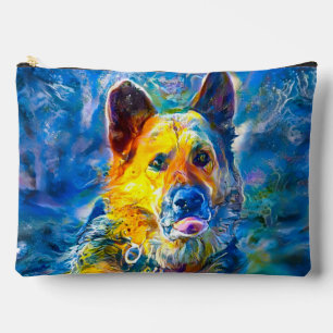 Halo: Portrait of a German Shepherd Accessory Pouch