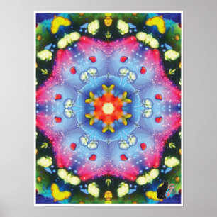 Halogen Kinetic Collage Kaleidoscope Poster