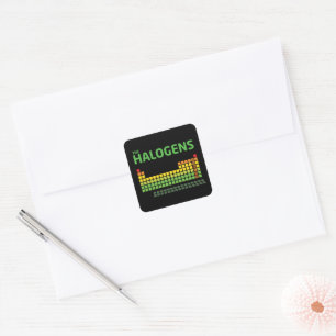 Halogens stickers - sheet of 20