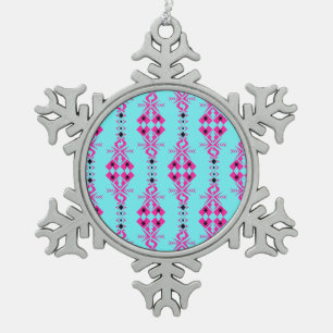 Halona ~ Of Happy Fortune Snowflake Pewter Christmas Ornament