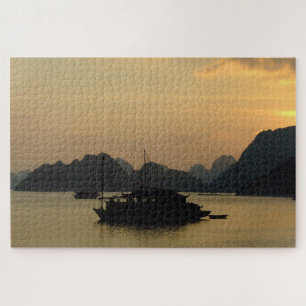 Halong Bay, Sunset & Vietnam /Ladscapes Asia Jigsaw Puzzle