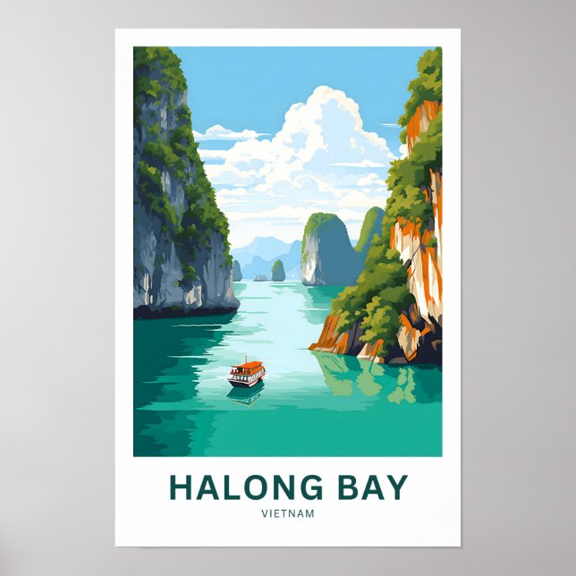 Halong Bay Vietnam Travel Print (Front)