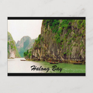 halong cliffs postcard