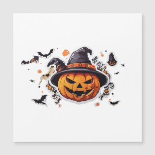 Haloween Pumpkin Head Sticker Transparent