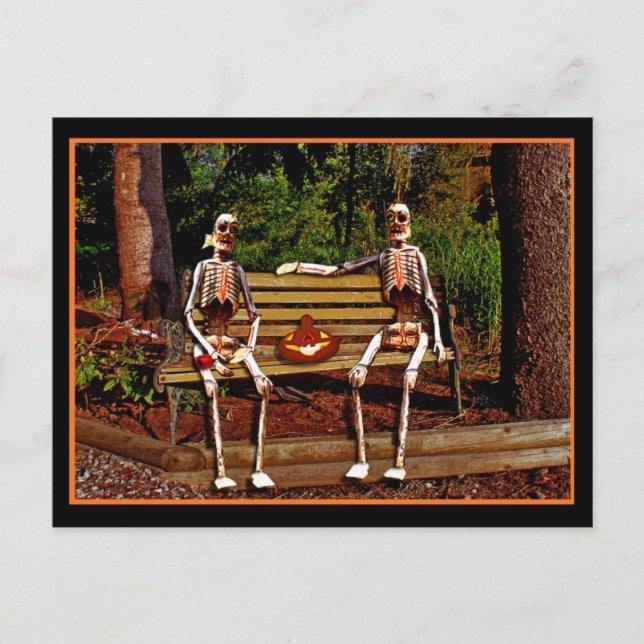 Haloween Skeletons Postcard (Front)