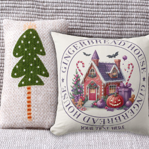 Halowmas Gingerbread House I Christmas Halloween Cushion