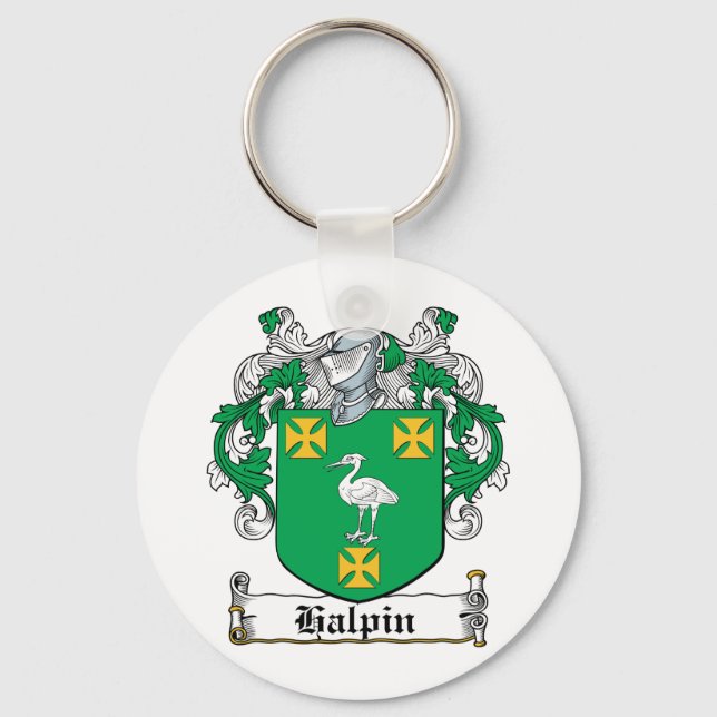 Halpin Family Crest Key Ring (Front)