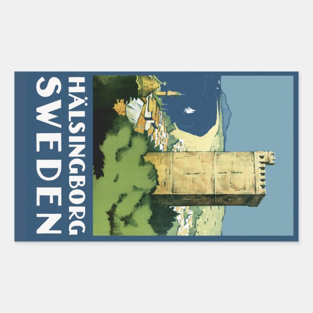 Halsingborg ~ Sweden Rectangular Sticker (Front)