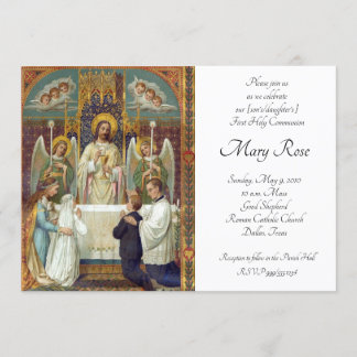 Halt in Awe First Communion Invitations
