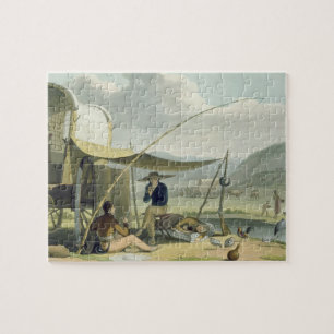 Halt of a Boor's Family, plate 17 from 'African Sc Jigsaw Puzzle