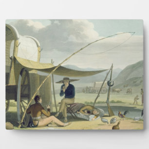 Halt of a Boor's Family, plate 17 from 'African Sc Plaque