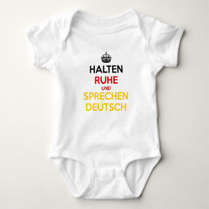 Halten Ruhe und Sprechen Deutsch Baby Bodysuit