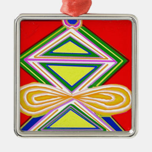 HALU HALOO Karuna Reiki - Tripod Triangle Symbols Metal Tree Decoration