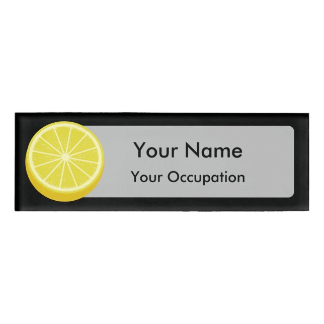 Halve Lemon Name Tag (Front)