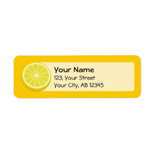 Halve Lemon Return Address Label