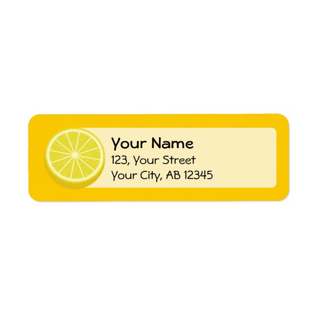 Halve Lemon Return Address Label (Front)