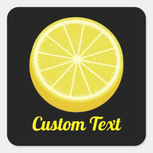 Halve Lemon Square Sticker