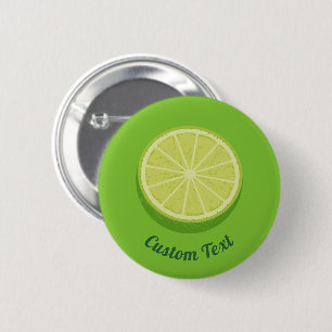 Halve Lime 6 Cm Round Badge