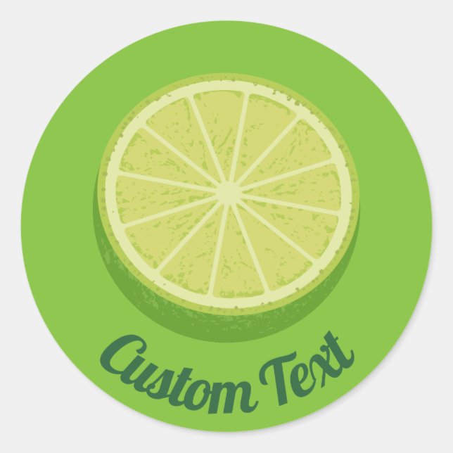 Halve Lime Classic Round Sticker (Front)