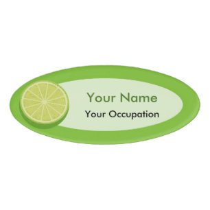 Halve Lime Name Tag