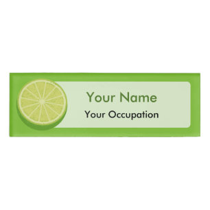 Halve Lime Name Tag
