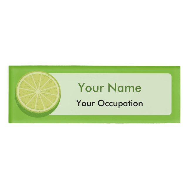 Halve Lime Name Tag (Front)