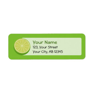 Halve Lime Return Address Label