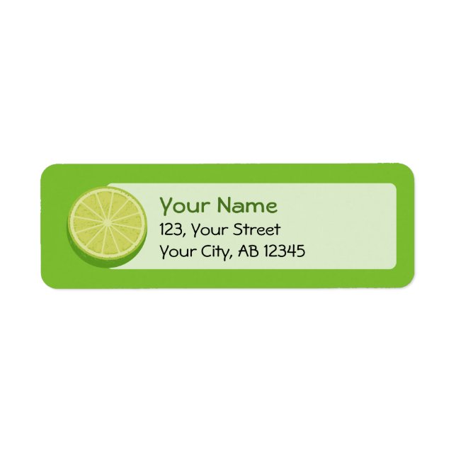Halve Lime Return Address Label (Front)