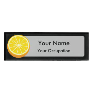 Halve Orange Name Tag