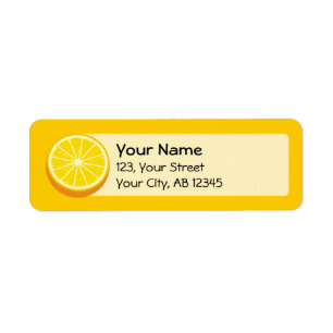 Halve Orange Return Address Label
