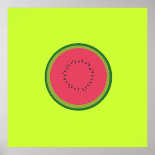 halved melon poster
