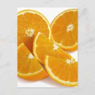 Halves and quarters of ripe, juicy, sweet postcard