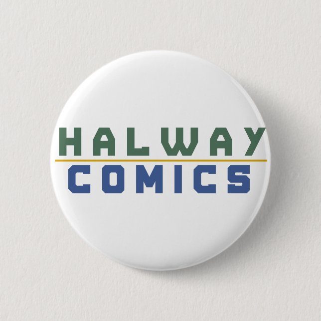Halway Comics gold 6 Cm Round Badge (Front)