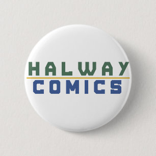 Halway Comics gold 6 Cm Round Badge