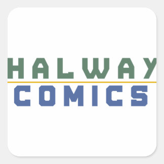 Halway Comics gold Square Sticker