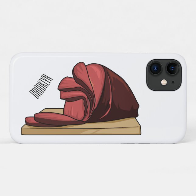 Ham cartoon illustration  Case-Mate iPhone case (Back (Horizontal))