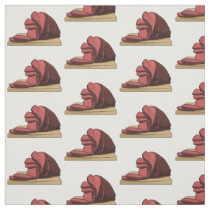 Ham cartoon illustration  fabric