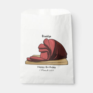 Ham cartoon illustration favour bag