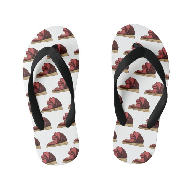 Ham cartoon illustration  kid's thongs (Footbed)