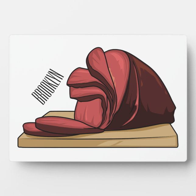 Ham cartoon illustration  plaque (Front)