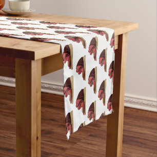 Ham cartoon illustration short table runner